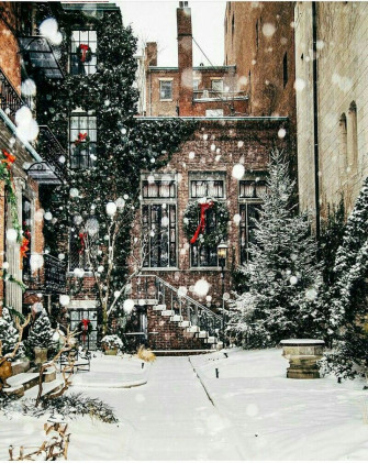 Boston Massachuthes Usa Christmas Wallpaper Background
