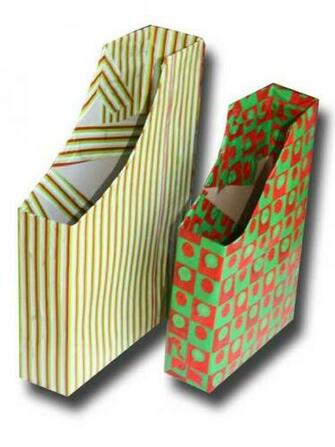 Paper Crafts For Children Recycled Cereal Box Magazine Holders