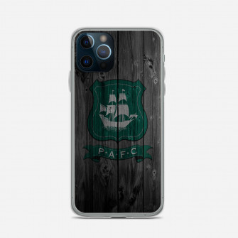 Pafc Plymouth Argyle Fc Soccer Logo Dark Wood Wallpaper iPhone