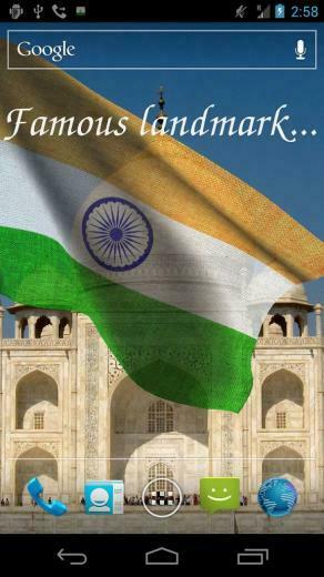3d India Flag Live Wallpaper For Android