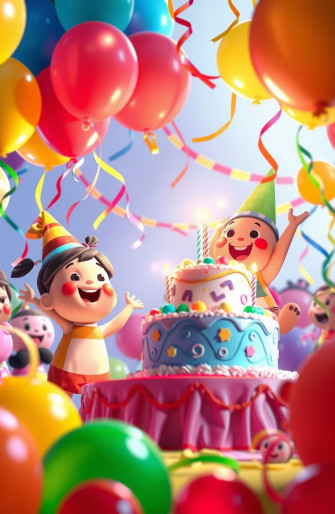 Cocomelon Happy BirtHDay Wallpaper