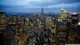 Manhattan At Night Wallpaper