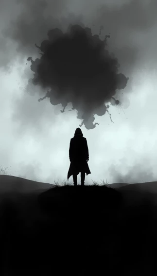 Sad Black And White Wallpaper