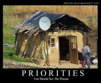 Priorities Demotivational Poster Labels
