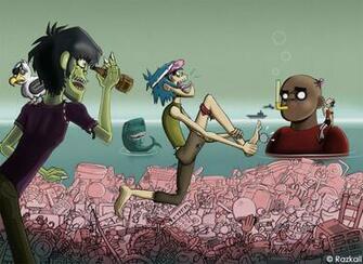 Gorillaz Image On Plastic Beach HD Wallpaper And