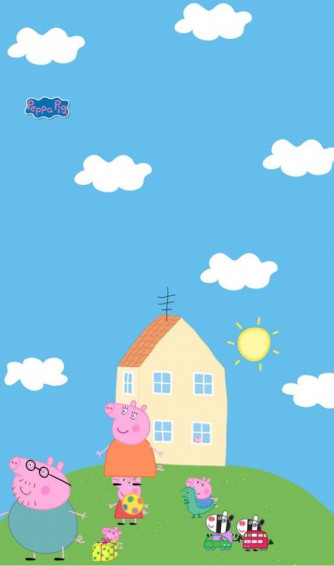 Peppa Pig House Wallpaper In The Muddy Puddle