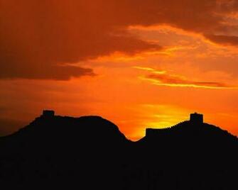 Background Skyline Of The Great Wall In China