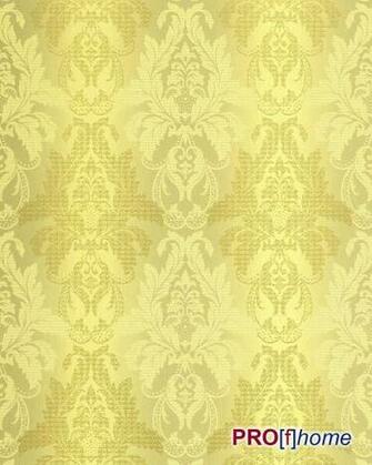 Edem Luxury 3d Embossed Damask Barock Wallpaper Green Yellow