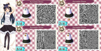 Acnl Another Kuroneko Dress Request By Qr Codez
