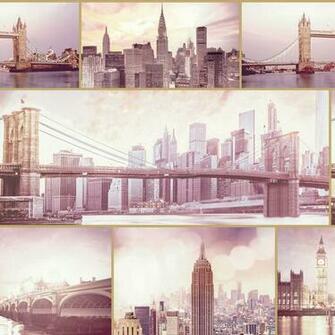Arthouse Diamond City Scene Wallpaper Blush From I