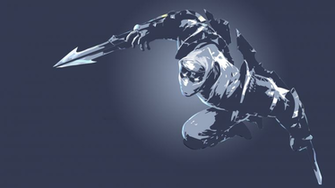 Shockblade Zed Minimalistic Fan Art League Of Legends Wallpaper