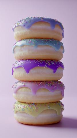 Donut Stack Phone Wallpaper Revised Blender