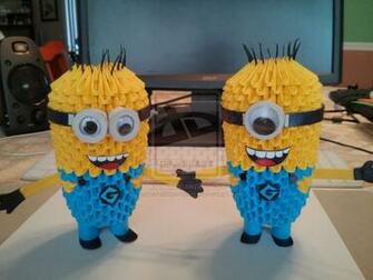 3d Origami Minions By Esmeraldaarribas