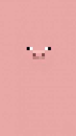 Minecraft Pig iPhone Wallpaper