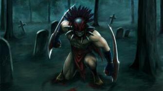 Wallpaper Bloodseeker Dota Art HD Background