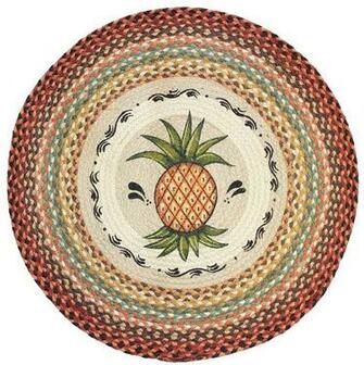 Details About Primitive Pineapple Rug Braided Round