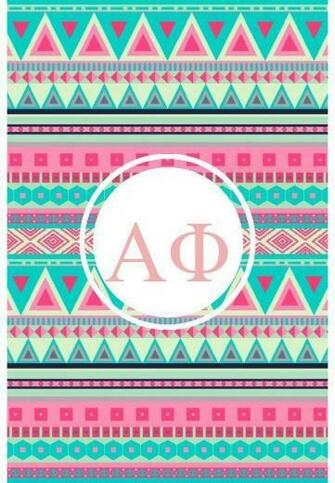 Alpha Phi Tribal iPhone Monogram Background Background