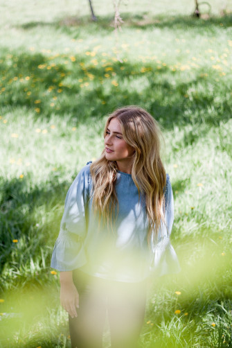 Wallpaper Id Happy Woman Standing Alone In A Field And