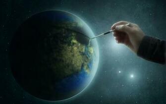 Painting The World Abstract Change Earth Fantasy Hand Land Paint Sky