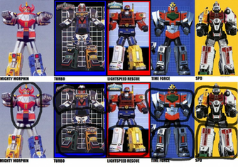 Power Rangers Megazord Parts By Animecitizen