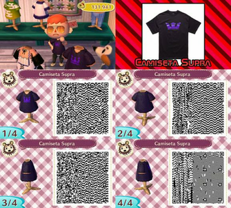 Qr Code Acnl Camiseta Supra By One Eco