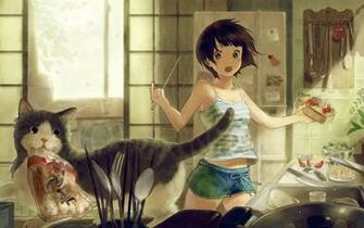 Wallpaper Anime Kitchen Digital Art Manga Amazing