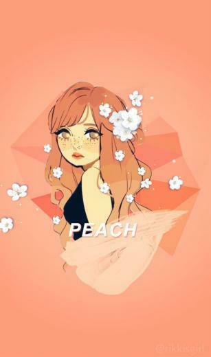 Toedit Peach Peachy Girl Cutegirl Wallpaper Backgro