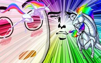 Robot Unicorn Wallpaper Attack Rainbows