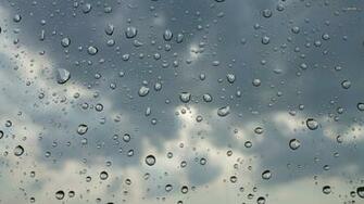 Raindrops And Clouds Wallpaper