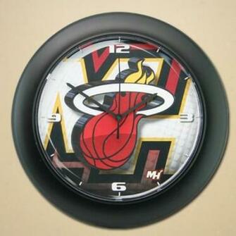 Miami Heat High Definition Wall Clock The Web Sport World Dot