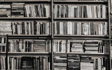 Library Books Shelf Wallpaper