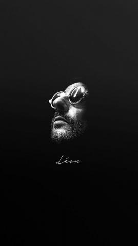 Leon Face Minimal Simple Art iPhone Wallpaper