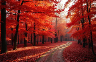 Red Forest Wallpaper