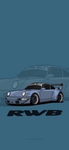 Rwb Porsche Illustration iPhone Wallpaper HD By Cwdrawing On