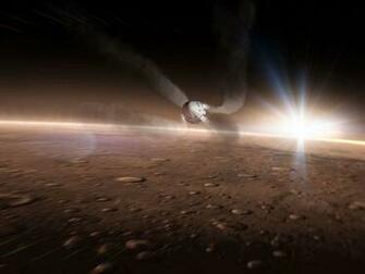 Zooming Along Mars Surface Space Wallpaper