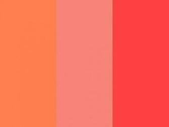 Coral Pink Background And Red Three