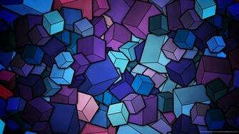 Blue Cubes Wallpaper