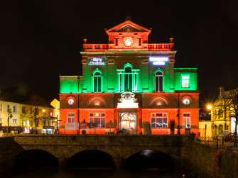 Picture United Kingdom Newry Town Hall Bridges Night Wallpaper