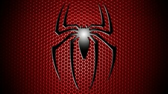 Spider Man Logo Symbol Red Grid Black Simple Wallpaper