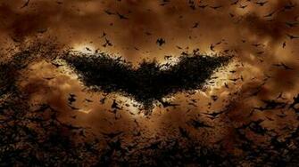 Orange Batman Begins Bats Wallpaper