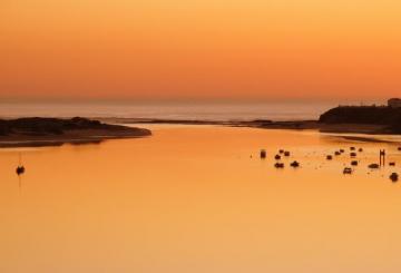 Wallpaper Sunset Sea Portugal River Boats Barcos