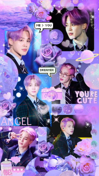 Bts Kpop Jimin Purple Wallpaper Park