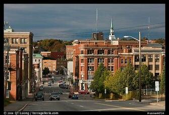 Picture Photo State Street And Downtown Bangor Maine Usa