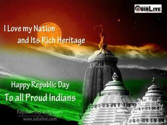 Happy Republic Day Wallpaper Jagannath Temple Puri HD