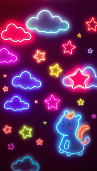 Aesthetic Cute Neon Wallpaper
