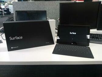Description Microsoft Surface Tablet Computer And Its Box Jpg