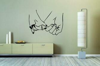 Amazon Vinyl Sticker Holding Hands Man Girl Woman Mural Decal