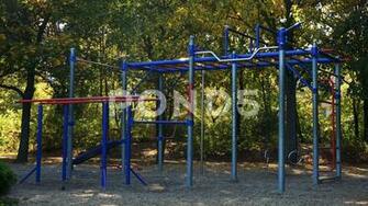 Video A Calisthenics Outdoor Gym Trees In The Background