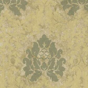 Tan Silver Hav40725 Haven Damask Wallpaper
