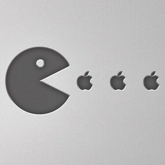 Wallpaper Gray Apple Logo Funny iPad Mini